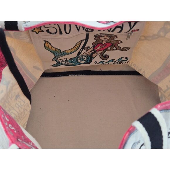 Brighton 'Seas the Day' Canvas Tote Bag Large Multicolor Collectible - Picture 7 of 8